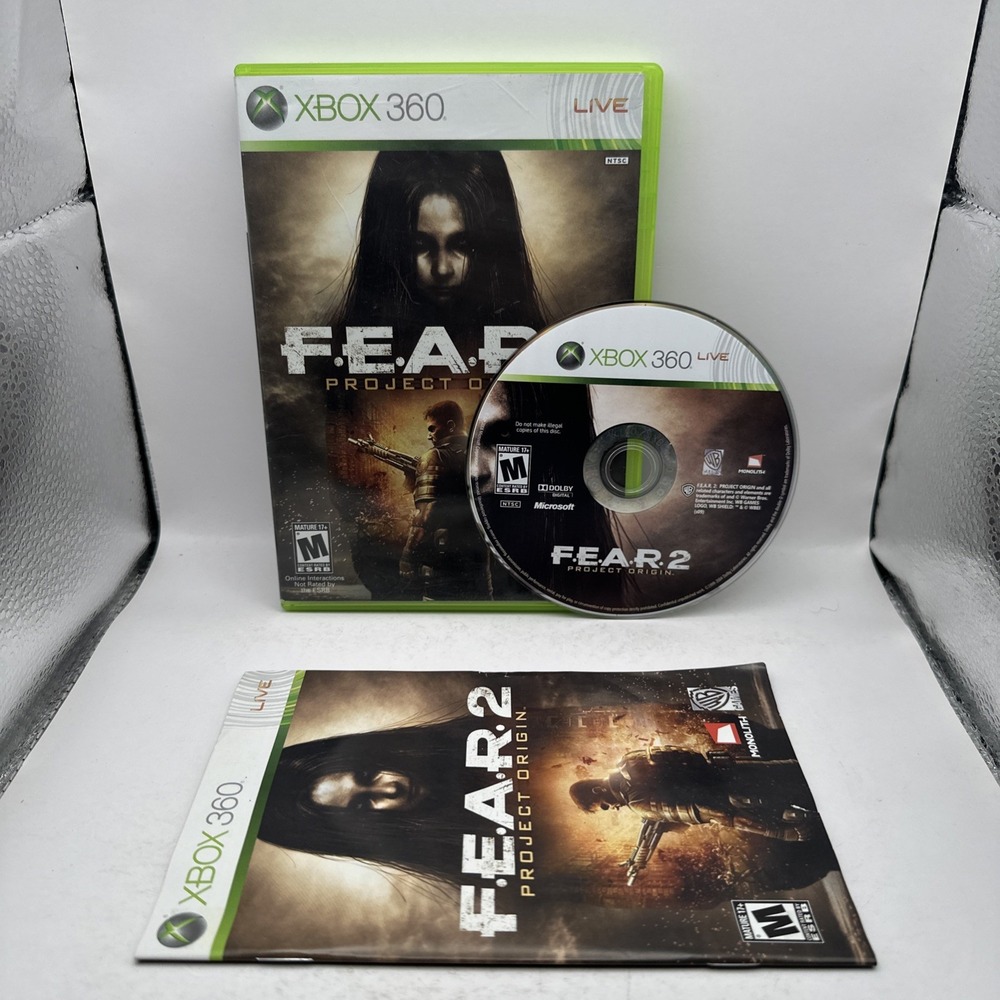 F.E.A.R. 2 Project Origin XBOX 360 CIB Complete w Manual WB